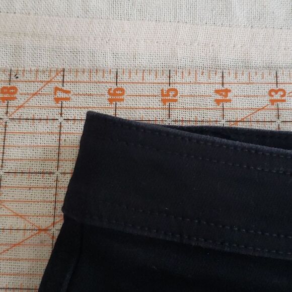 Talbots Denim Womens 10 Black Flared Pants Stretch Jeans Cottagecore Casual - Picture 8 of 10